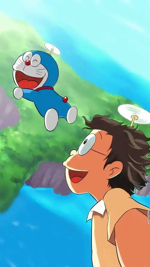 哆啦a梦机器猫小叮当和野比大雄手机壁纸图片1080p(7)
