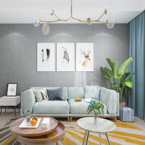 北欧风纯色墙布现代简约灰色客厅卧室背景墙全屋轻奢素色无缝壁布