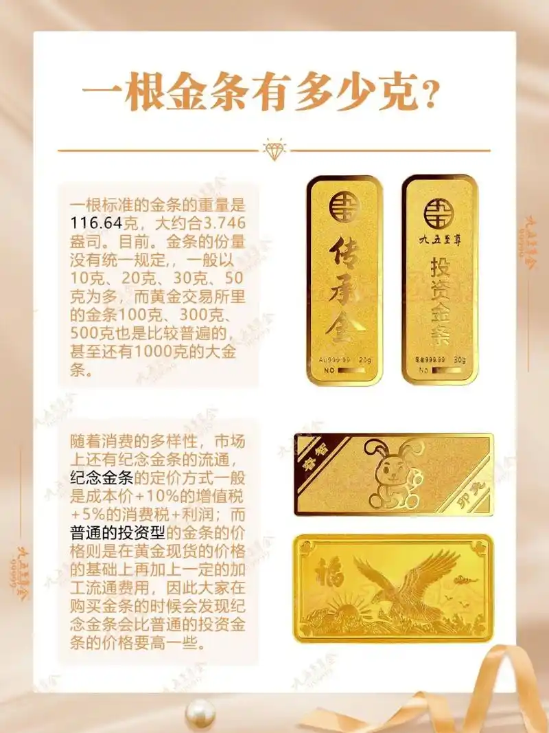 黄金知识科普|一根金条是多少克? 一根标准的金条的重量是116.