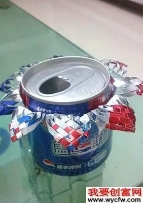 易拉罐制作莲花烟灰缸