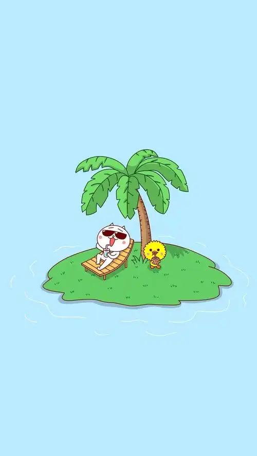 可爱卡通哈咪猫夏日游玩系列