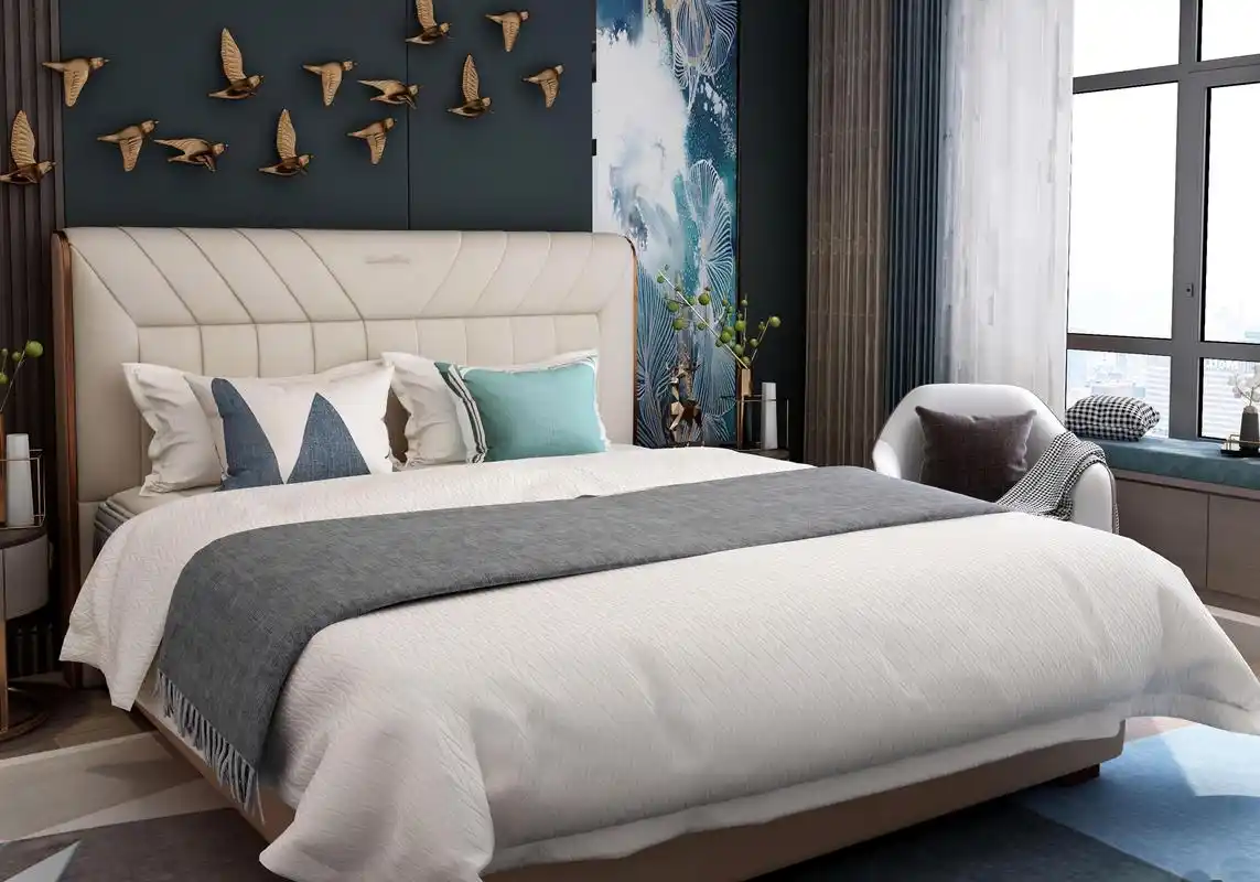 卧室装修,选皮床还是实木床好?