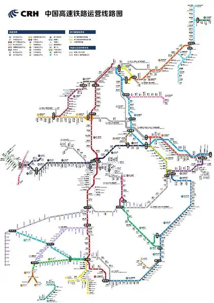 32色全国高铁图火热出炉坐着游遍全中国