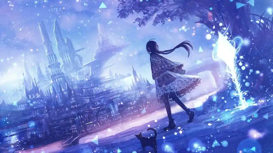 唯美动漫风景插画桌面壁纸