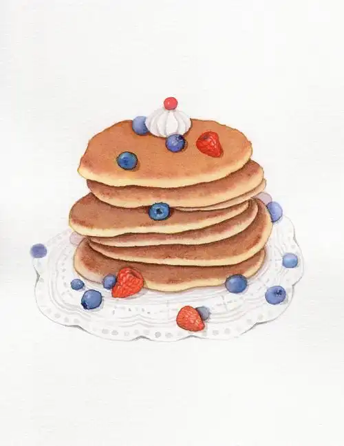 水彩甜品临摹练习