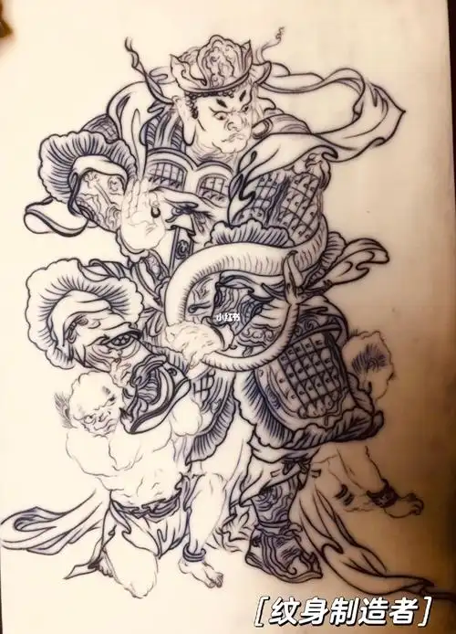 《广目天王》#纹身  #练习皮