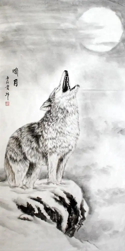国画狼作品 - 动物画 - 99字画网