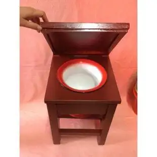 痰盂 预销实木痰盂架子 老人孕妇马桶凳马桶坐便器 坐浴盆子架木坐便