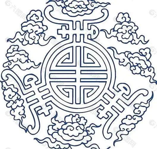 青花瓷图案寿字