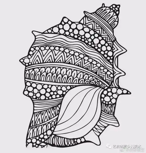 少儿美术创意线描教程,作品画的太疯狂了