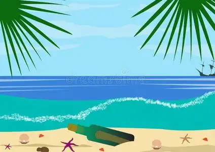 海浪有色简笔画图片-海浪有色简笔画素材-海浪有色简笔画插画-摄图新