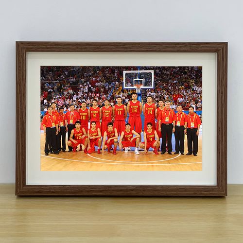 08北京中国男篮合影相框摆台装饰画球星纪念海报照片挂画生日礼物