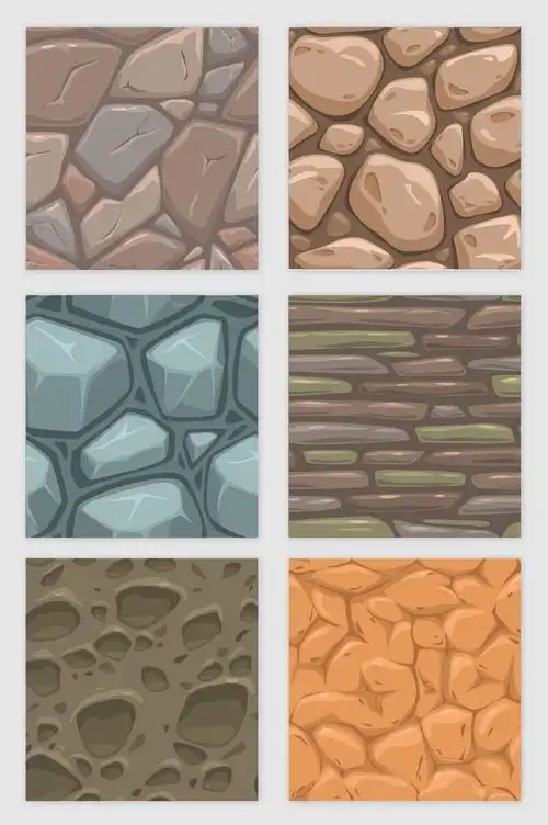 卡通地面石头纹理素材