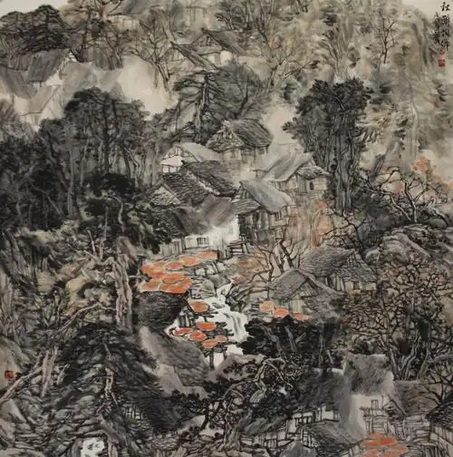 秋醉侗乡大图_集雅画廊_画廊主页_雅昌艺术网