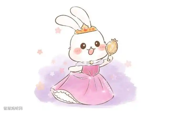 简笔画公主和兔子