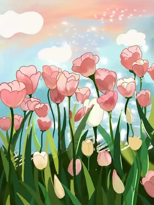 快让你的好朋友给你画郁金香吧