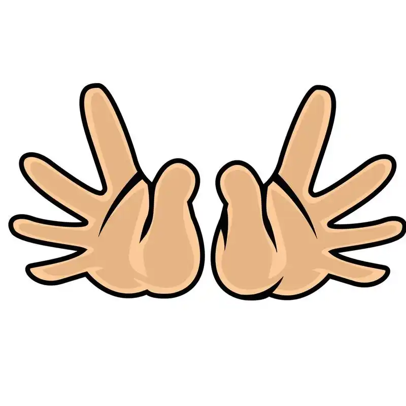 手,一双的手在一个白色的背景