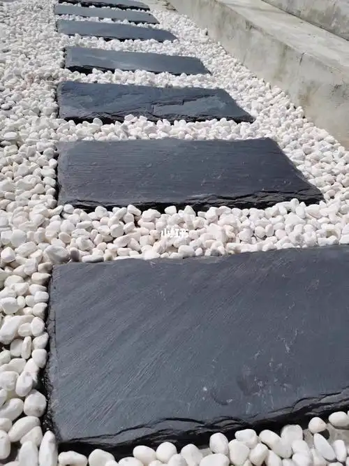 青石板踏步石汀步石手工毛边