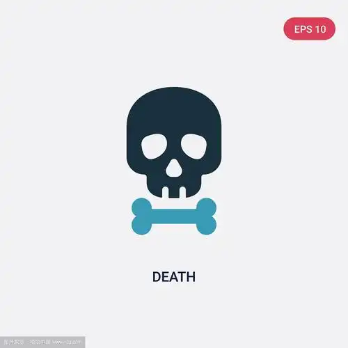 两种颜色的死亡图标从自然概念孤立