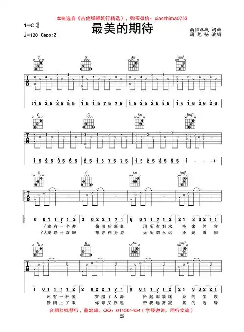 最美的期待( 董宏峰 编配)