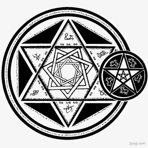 七芒结界环七芒星png素材透明免抠图片-漂浮元素