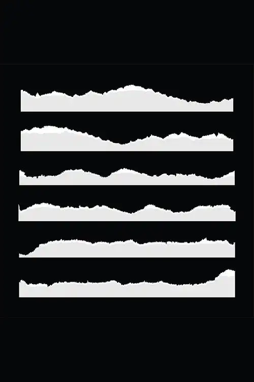 手绘矢量撕边效果