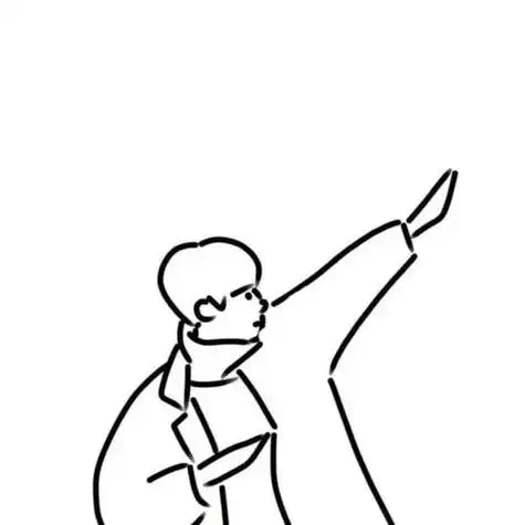 男生头像极简风线条男头