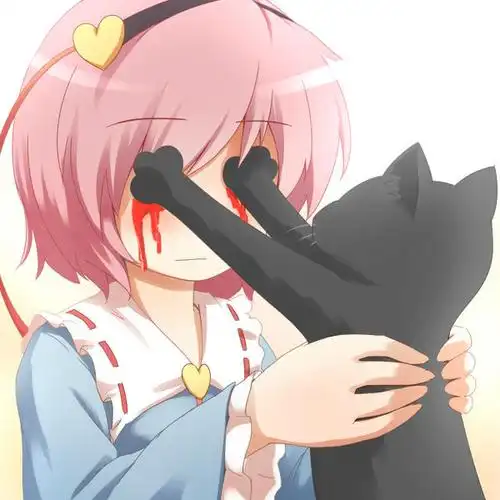 找图,一只猫捂着一个女孩的眼睛的动漫的,240*240以上大图.