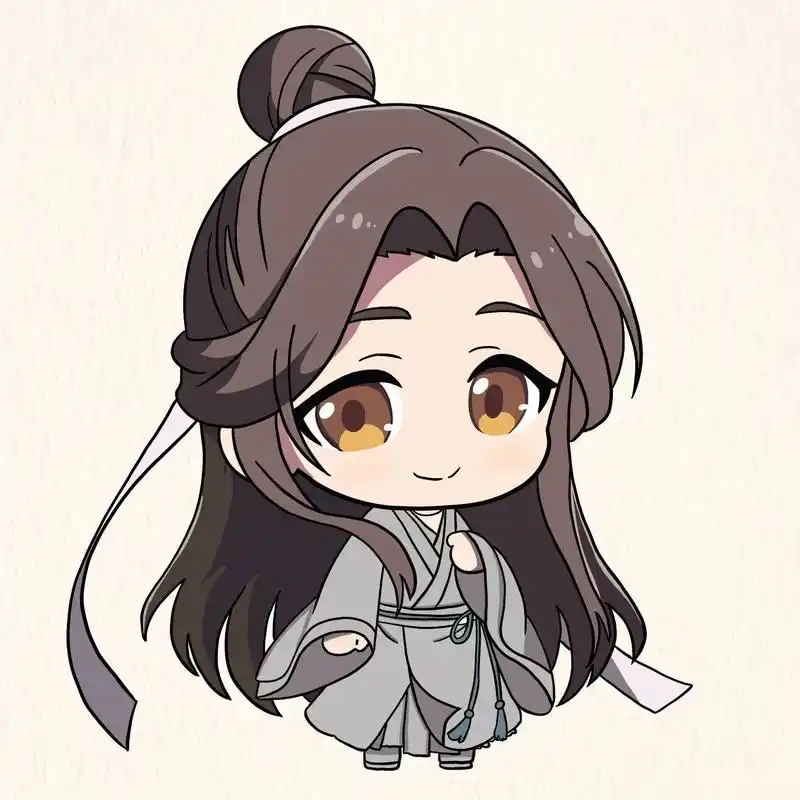 天官赐福|q版谢怜|简笔画教程附上色.简笔画19/100天  - 抖音