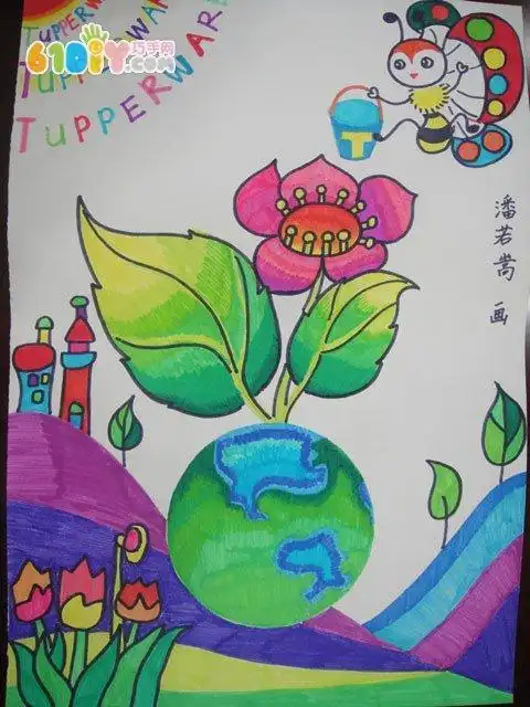 儿童环保简笔画作品