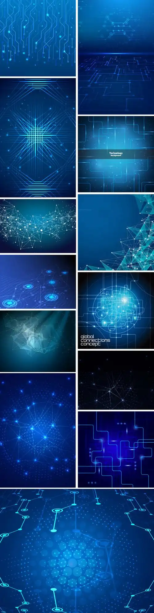 【有料素材】商务创意蓝色线条科技数据实验光效未来企业海报矢量背景