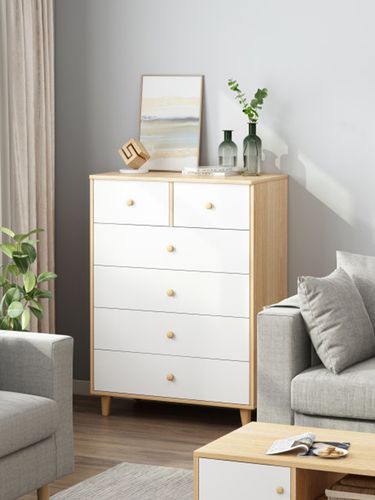 宜家斗柜五斗柜收纳柜实木腿柜子储物柜卧室简约现代五斗橱客厅抽
