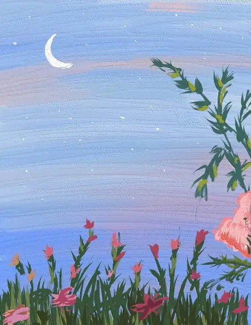 油画质感壁纸artset 高清壁纸 可爱简约 纯色壁纸插画手绘转载:胖可爱