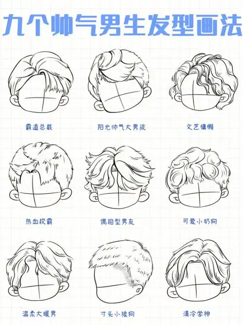 头发教程你们要的男生发型画法来啦