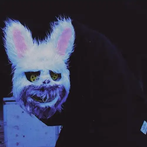 珠筠 血腥兔面具头套恶魔兔子般若面具恐怖逼真吓人惊悚万圣节鬼脸