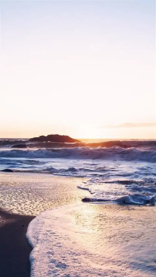 唯美黄昏海边风光高清手机壁纸-风景-手机壁纸下载-美桌网