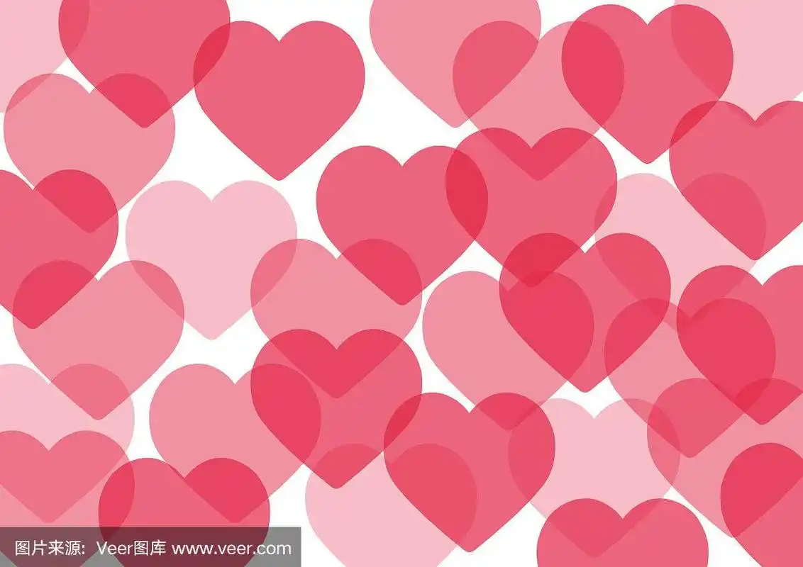 白色背景上的粉色心形