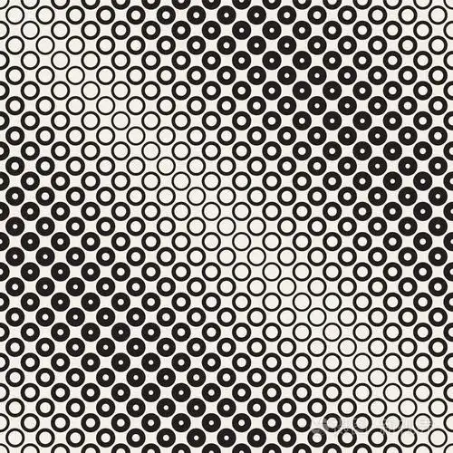 半色调圆圈矢量无缝图案抽象的几何纹理与大小的环的渐变渐变过渡效果