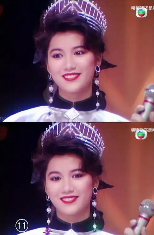 袁咏仪竞选港姐的十二套造型,泳装,旗袍,晚礼服驾驭起来好轻松