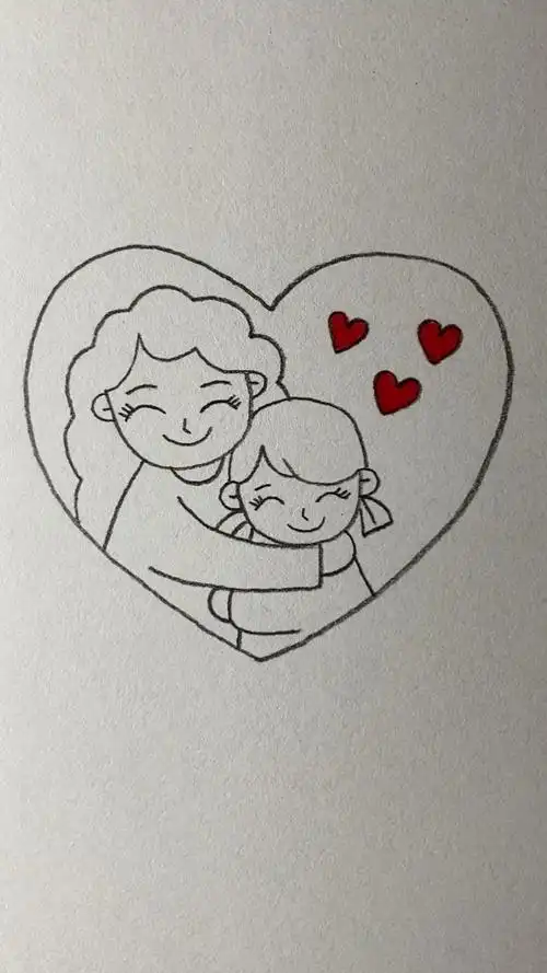 简笔画#妈妈的怀抱最温暖