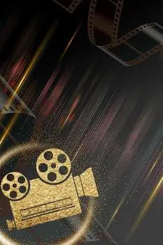 黑金质感电影节合成竖版海报背景