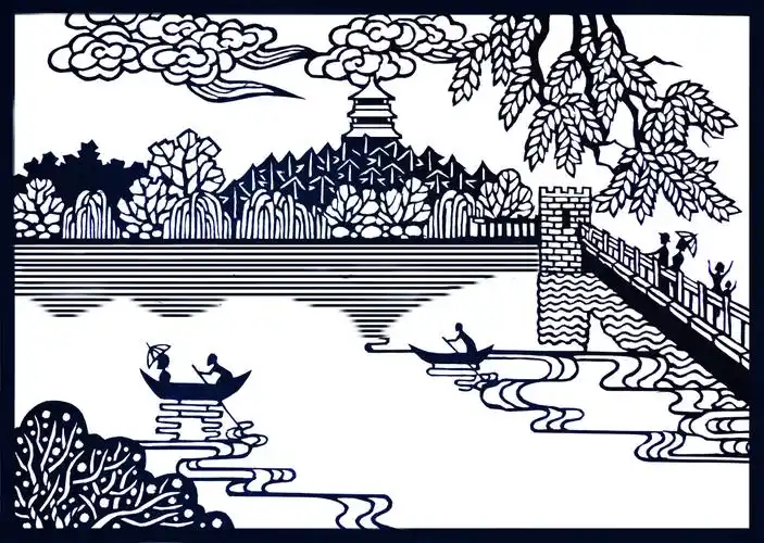 泰山风光剪纸新作(之一)