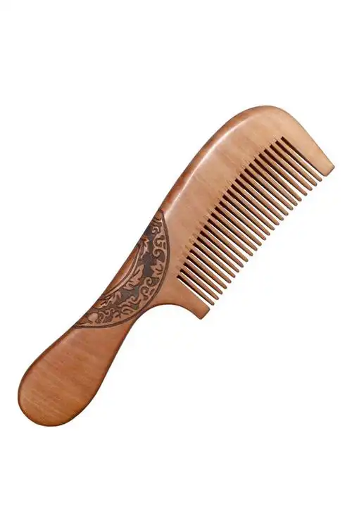 大号按摩梳子可爱木头梳子檀木梳长发卷发梳脱发可刻字桃木防静电