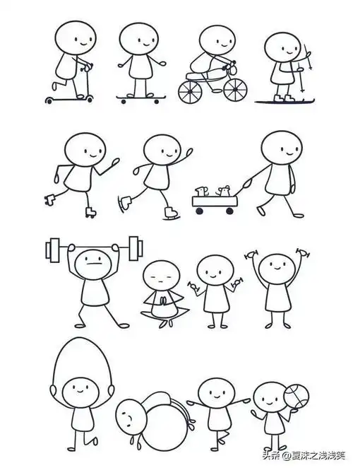 幼儿园老师推荐:火柴人简笔画