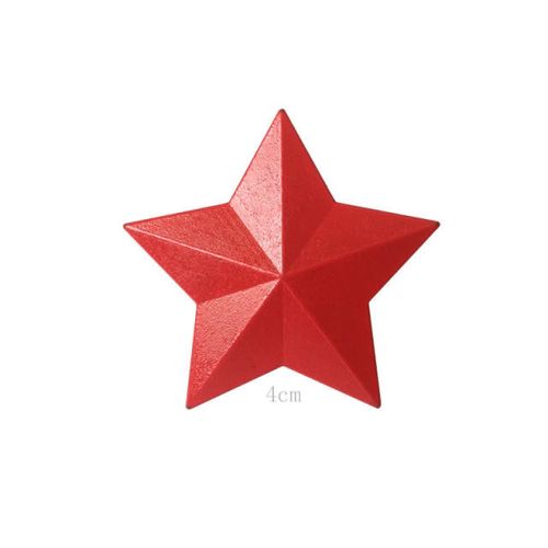 老红军铝制五角星烤漆徽章帽徽帽章胸针复古怀旧5角星红色款像章