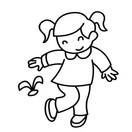 小女孩儿幼儿简笔画