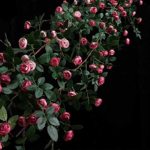 花店装饰布置墙壁美化藤条仿真花遮丑玫瑰花藤假花拍照道具ins风