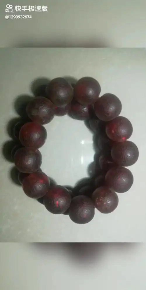 清代,老血珀珠子手串,直径1.8cm重量116克