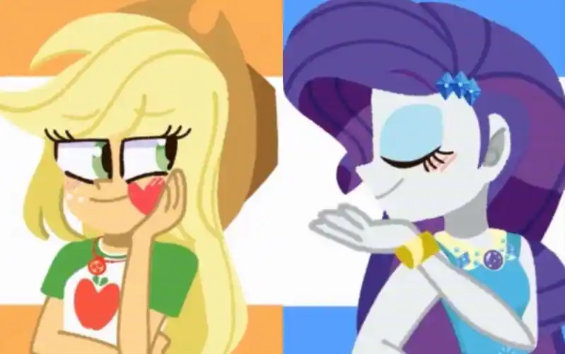 稀有苹果 | 珍奇对苹果嘉儿飞吻 | 小马宝莉