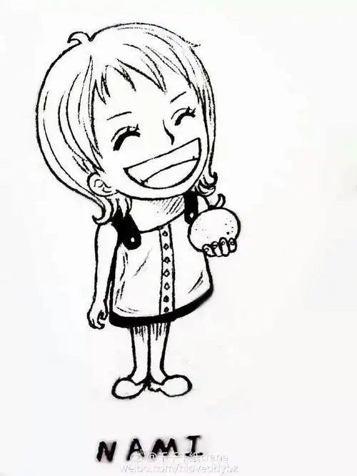 娜美简笔画的教程